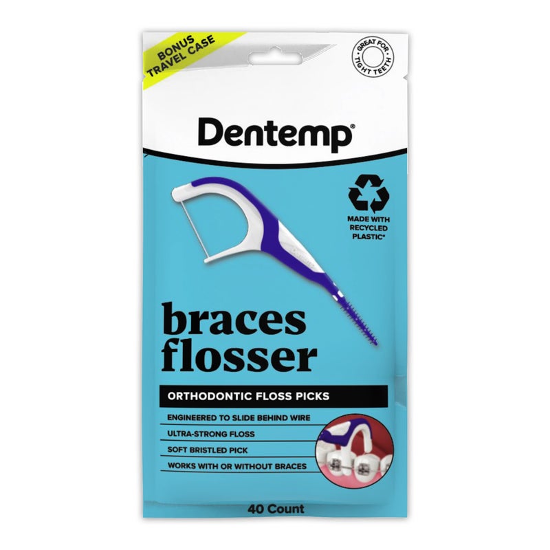 OrVance Braces Flosser Designed for Braces for an Easy Effective Clean Ultra Strong Floss 40 Count Pack of 1 Packaging May Vary