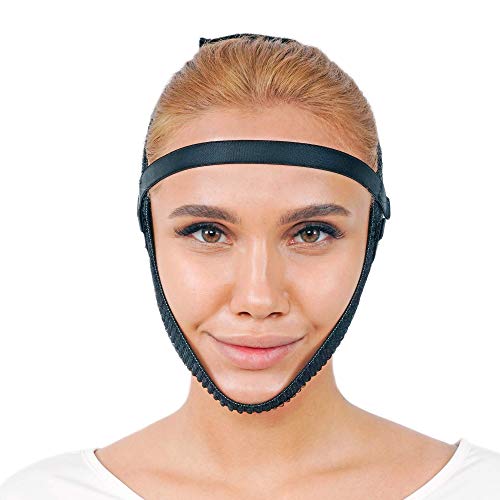 invera Post Surgery Chin Compression Garment, Chin Strap Band, Face Lift Kit, Chin Lift, Face Slimmer, Jowl Tightening (Black) - Image 2
