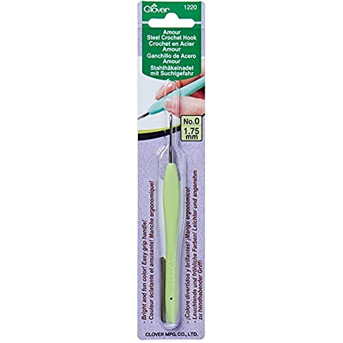 Clover 1220 Amour Steel Crochet Hook No. 0, 1.75mm , Green - Image 5
