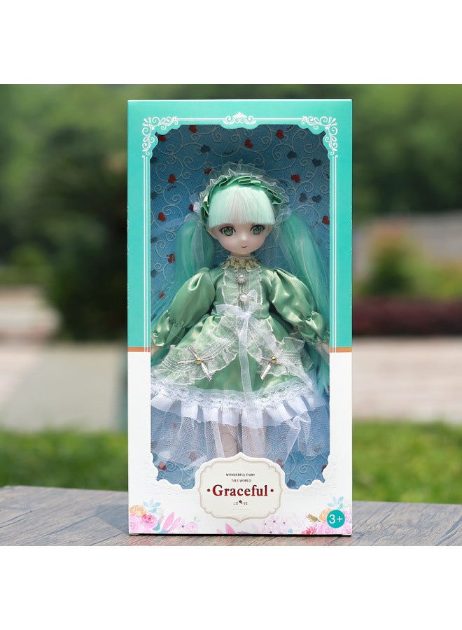 مجموعة هدايا دمية لوري برينسيس بوبي للفتيات من بيت اللعب - اللون: U Green Elf Princess + عيون ملونة - Image 1