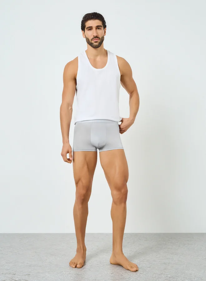 Styli  Men Grey Solid Trunks for Men | Best Price UAE