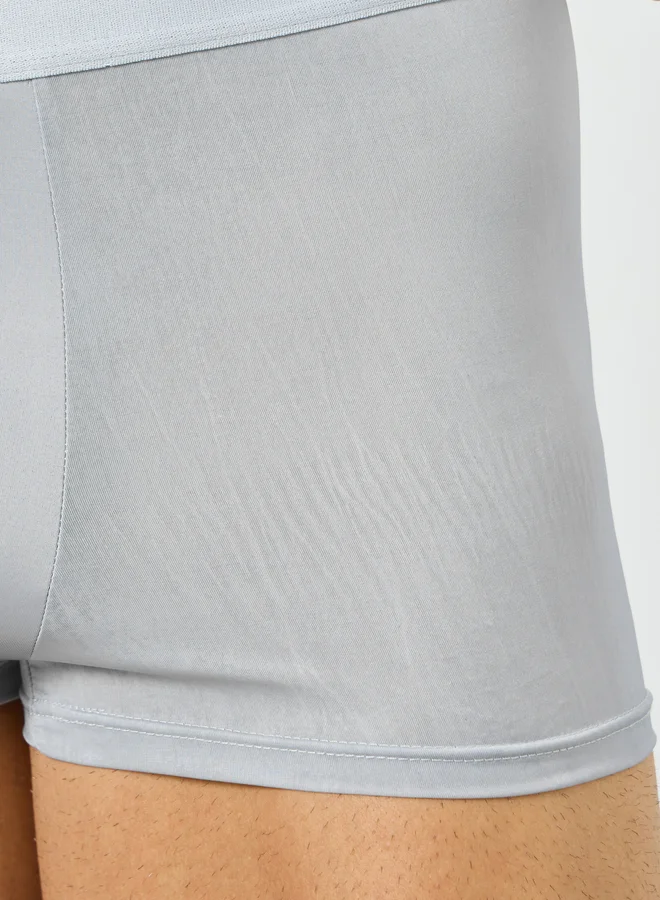 Styli  Men Grey Solid Trunks for Men | Best Price UAE