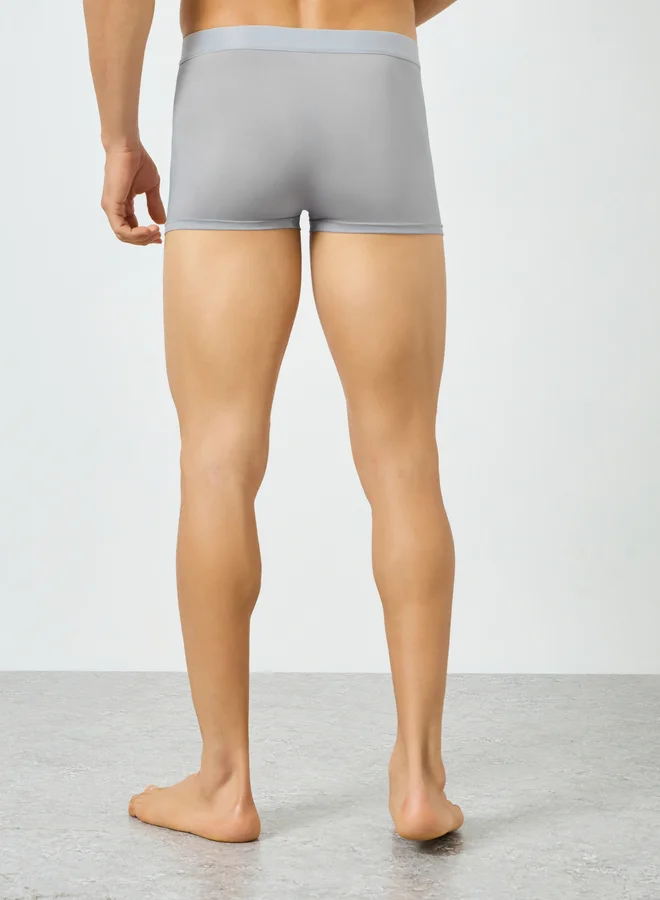 Styli  Men Grey Solid Trunks for Men | Best Price UAE
