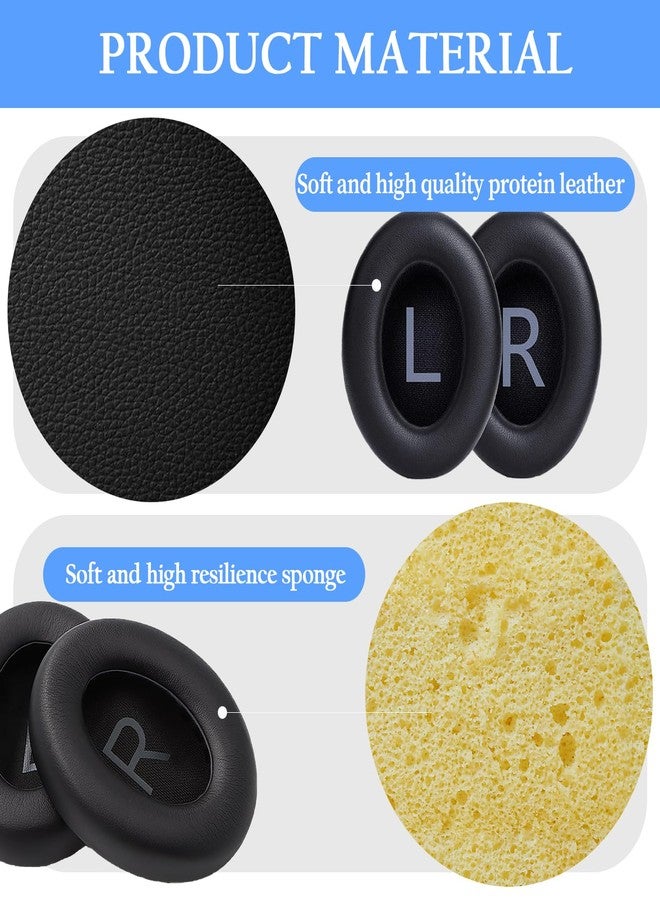 Adhiper Replacement Ear Pads for Bose 700/NC700 Wireless Headphones,NC700 Protein Leather Ear Cushions,Headphone Earpads with Memory Foam (Black - Image 3