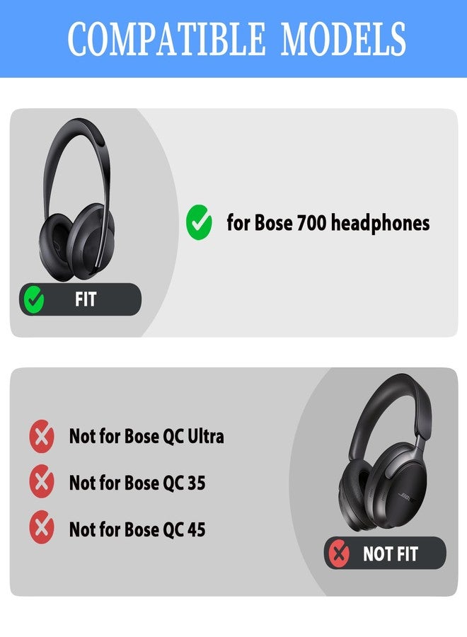 Adhiper Replacement Ear Pads for Bose 700/NC700 Wireless Headphones,NC700 Protein Leather Ear Cushions,Headphone Earpads with Memory Foam (Black - Image 2