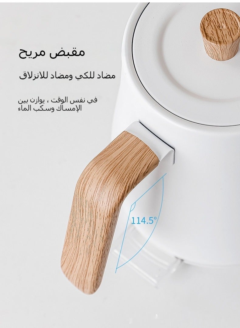 غلاية كهربائية بروتيل بتصميم رقبة إوزة | غلاية قهوة يدوية بسعة 800 مل بقوة 1000 واط، من الفولاذ المقاوم للصدأ للمكتب والمنزل - Image 2