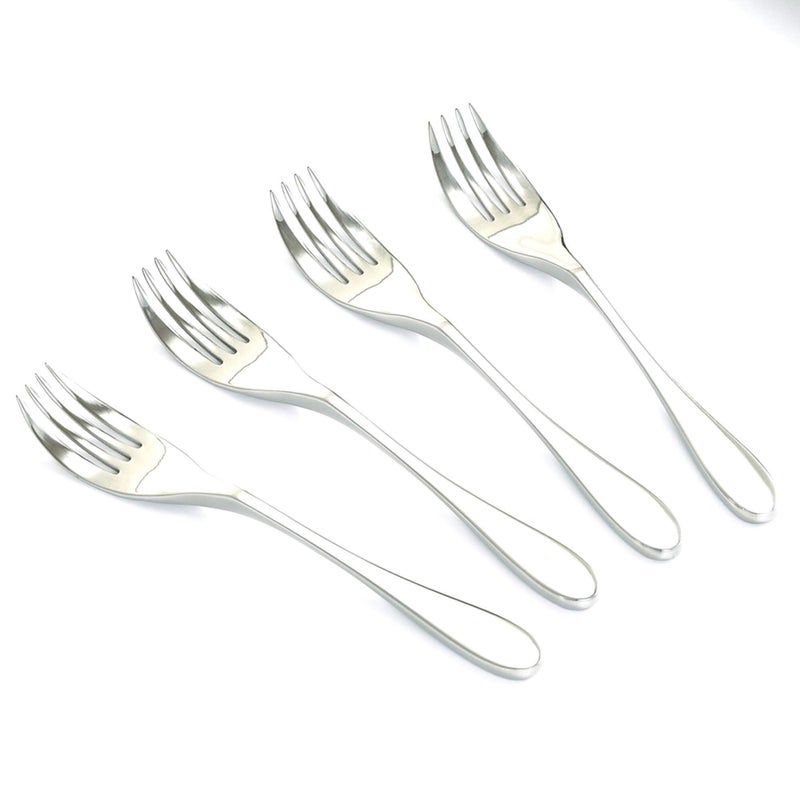 Knork Gloss Forks, Set of 4, Gloss Stainless Steel - Image 1