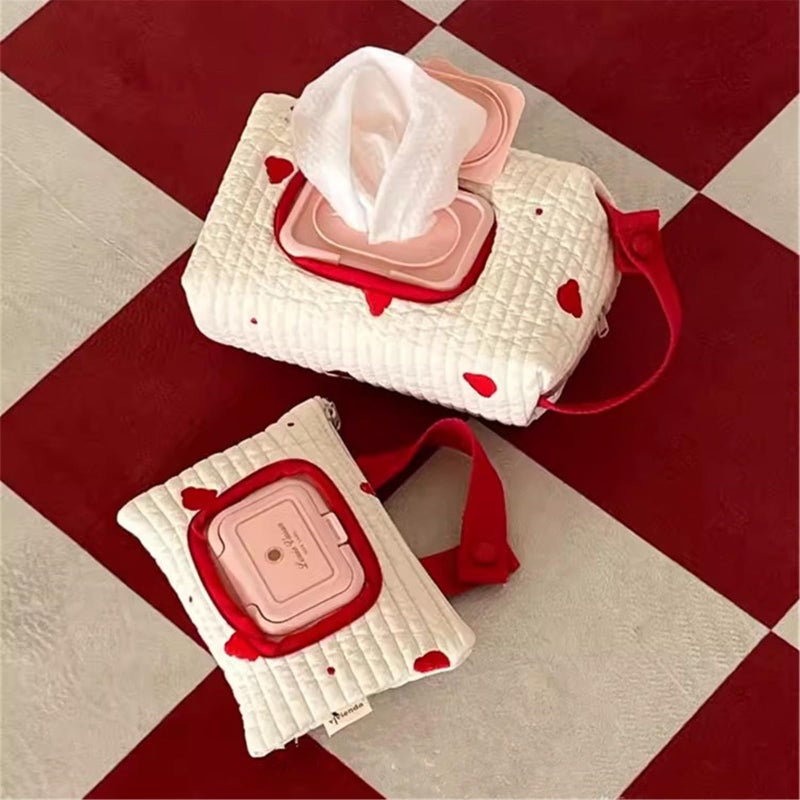 BLULILY Embroidered Bear Stroller Wet Wipe Pouches Portable Baby Wipe Holder Embroidery Baby Wipes Storage Bag for Travel - Image 4