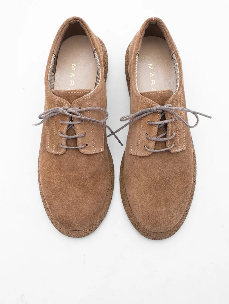مارجين Women's Leather Oxford Shoes Lace-Up Casual Shoes Allen