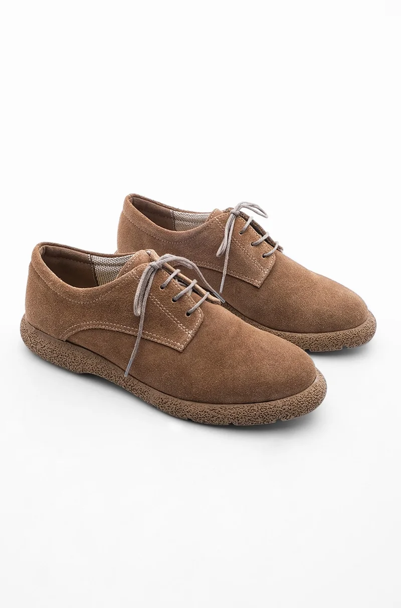 مارجين Women's Leather Oxford Shoes Lace-Up Casual Shoes Allen