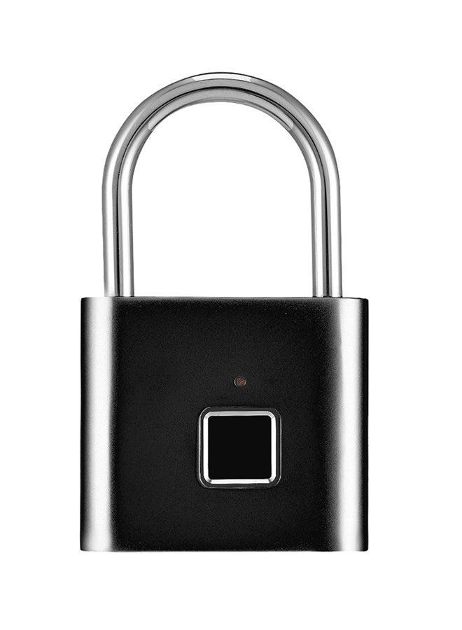 NIBEMINENT Padlock Cabinet Fingerprint Lock Black 10x8.50x13centimeter - Image 1