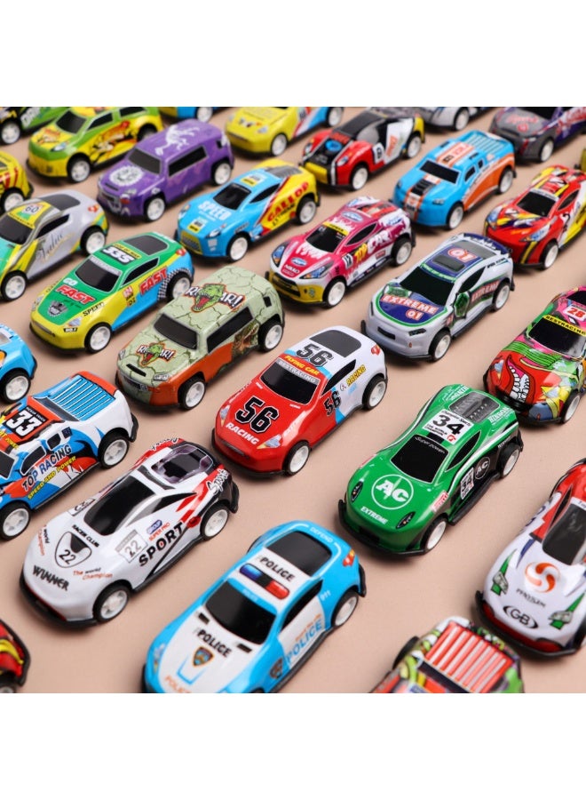 HALAMODO 50PCS Alloy Pull Back Toy Cars Set | Mini Metal Vehicles | Kids Toy Simulation Model Gift | 6.8Cm Compact Size | Vibrant Colors | Smooth & Safe Edges | 50 Random Assorted Styles | Collectible Toys for Boys & Girls | Parent-Child Interactive Gift | Eco-Friendly Material - Image 3