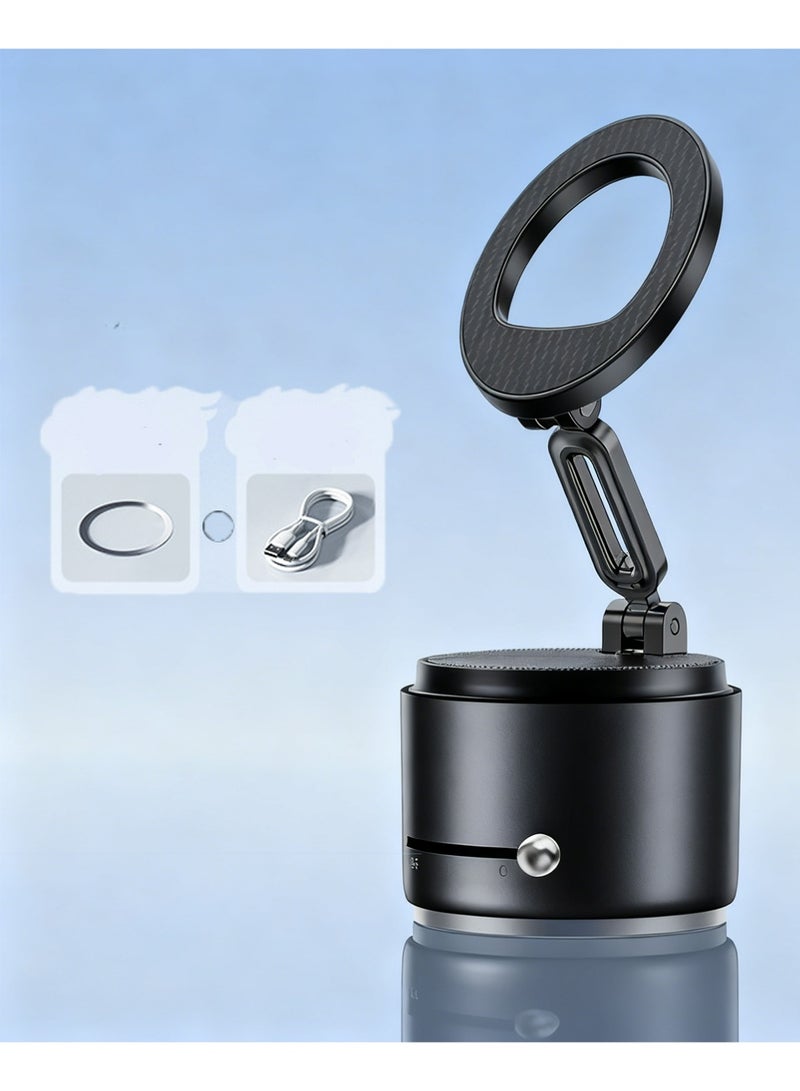 بولوز حامل الهاتف المغناطيسي الفراغ للسيارة مع مكبر صوت بلوتوث,جسم معدني كامل,فراغ امتصاص الهاتف جبل,ماجساف سيارة جبل ل iPhone,حامل قابل للطي ل iPhone و Android - Image 4