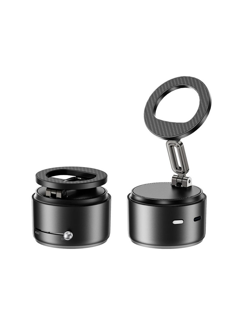 بولوز حامل الهاتف المغناطيسي الفراغ للسيارة مع مكبر صوت بلوتوث,جسم معدني كامل,فراغ امتصاص الهاتف جبل,ماجساف سيارة جبل ل iPhone,حامل قابل للطي ل iPhone و Android - Image 5