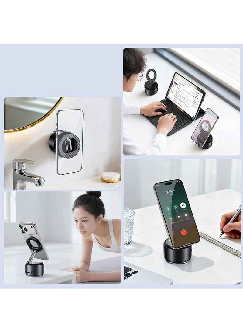 بولوز حامل الهاتف المغناطيسي الفراغ للسيارة مع مكبر صوت بلوتوث,جسم معدني كامل,فراغ امتصاص الهاتف جبل,ماجساف سيارة جبل ل iPhone,حامل قابل للطي ل iPhone و Android - Image 3