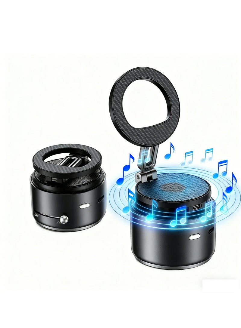 بولوز حامل الهاتف المغناطيسي الفراغ للسيارة مع مكبر صوت بلوتوث,جسم معدني كامل,فراغ امتصاص الهاتف جبل,ماجساف سيارة جبل ل iPhone,حامل قابل للطي ل iPhone و Android - Image 1