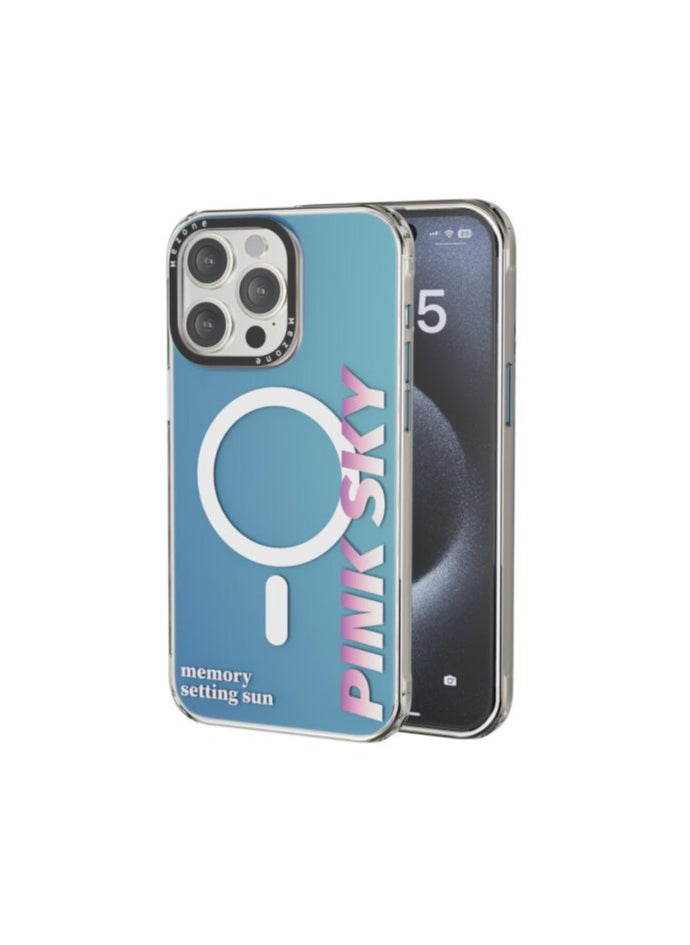Mezone Memory iPhone 15 Pro MagSafe Case, Shockproof & Anti-Yellowing Phone Case Reinforced Corners with Airguard, Pink  - Image 1