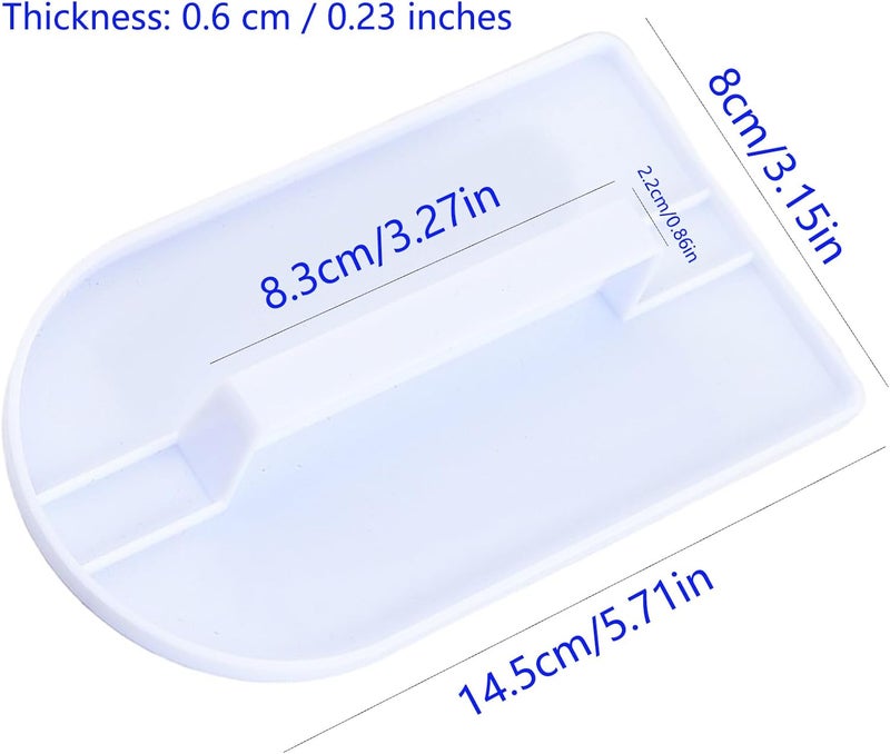 MEYIART 2 PCS Fondant Smoothing,Cake Decoration Icing Smoother, Paddle Fondant Polisher Finisher Sugarcraft Cups,fondant paddle,White,14.5 x 8 cm/5.7" x 3.1" - Image 4