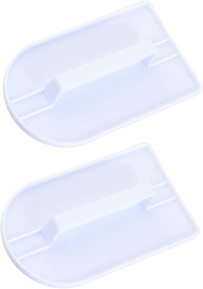 MEYIART 2 PCS Fondant Smoothing,Cake Decoration Icing Smoother, Paddle Fondant Polisher Finisher Sugarcraft Cups,fondant paddle,White,14.5 x 8 cm/5.7" x 3.1" - Image 1