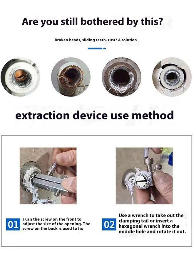 Stripped Screw Extractor Set For Damaged Screw Remover And Extractor Easy Out Bolt Extractor Kit Broken Allen Screw Removal Tool broken water pipe extractor - Image 4
