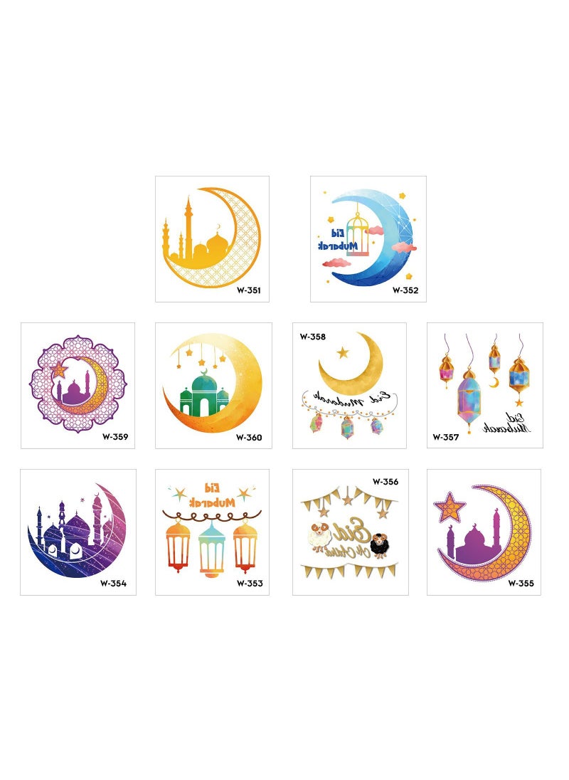 General Eid Mubarak Ramadan Waterproof Tattoo Stickers Party Stickers  - Image 2