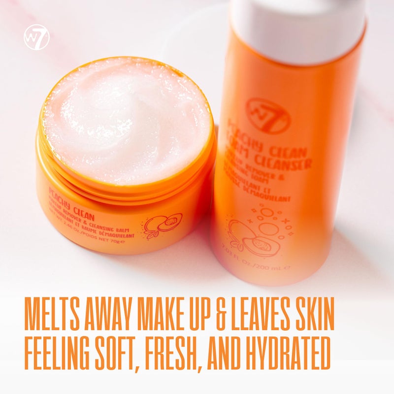 W7 Peachy Clean Cleansing Balm & Hydrating Foam Cleanser Set â€“ Gently Removes Makeup, Dirt & Impurities â€“ Infused with Fruit Extracts & Vitamin E to Help Nourish, Soothe, and Protect the Skin - Image 5