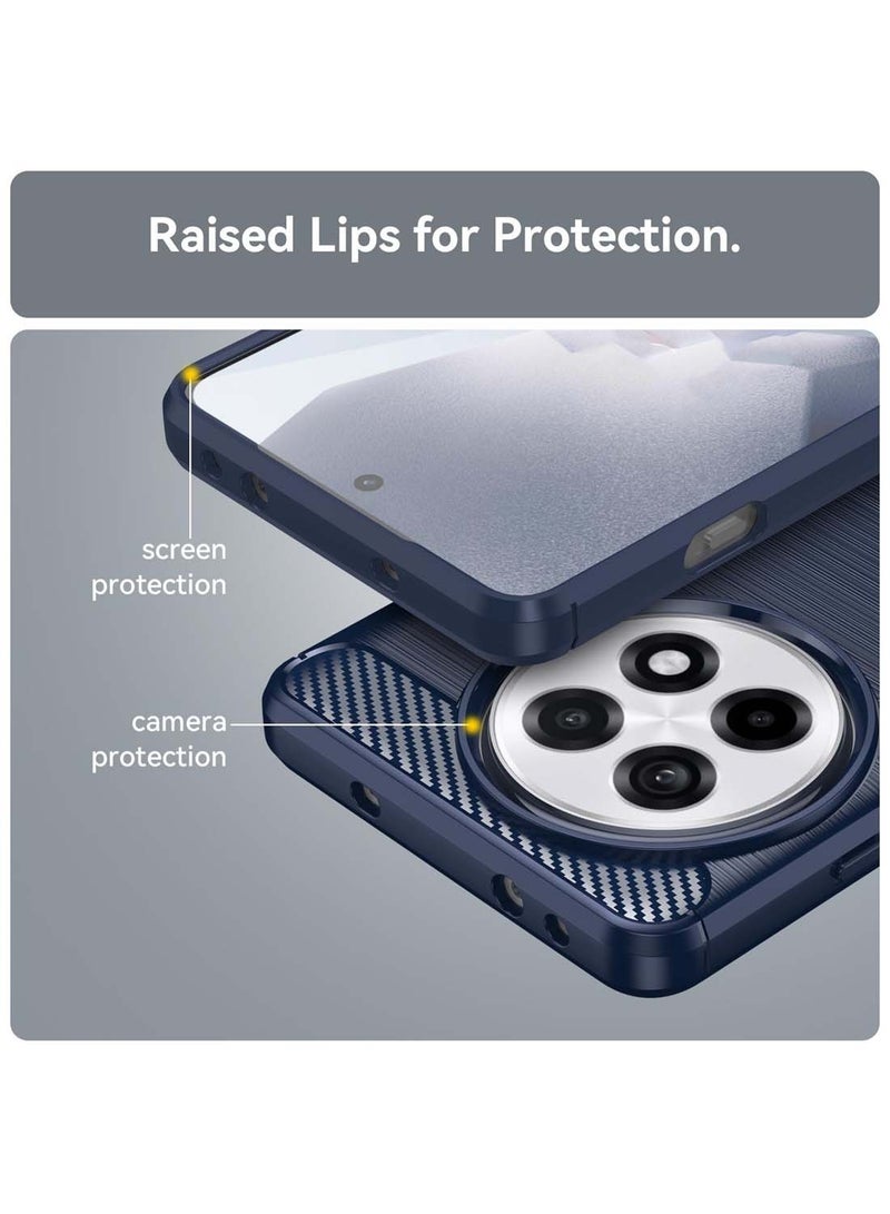 دبليو تيك ون بلس 13R 5G 2025 غطاء حافظة واقية من السيليكون المصقول - أزرق داكن - Image 5