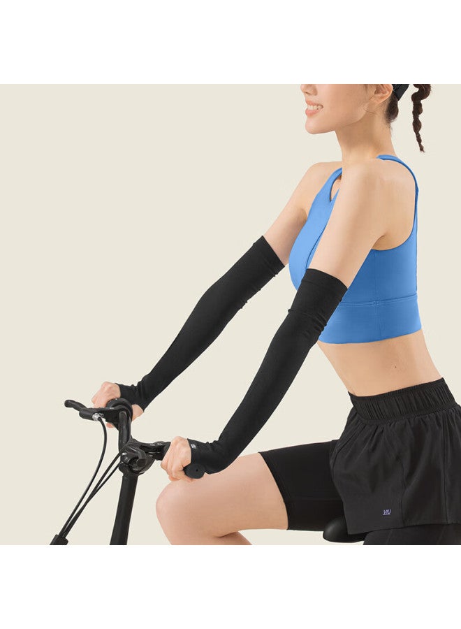 Vfu Sports Outdoor Ice Sleeve Sun Protection Sweat-resistant Ice Skin Technology Black - Image 2