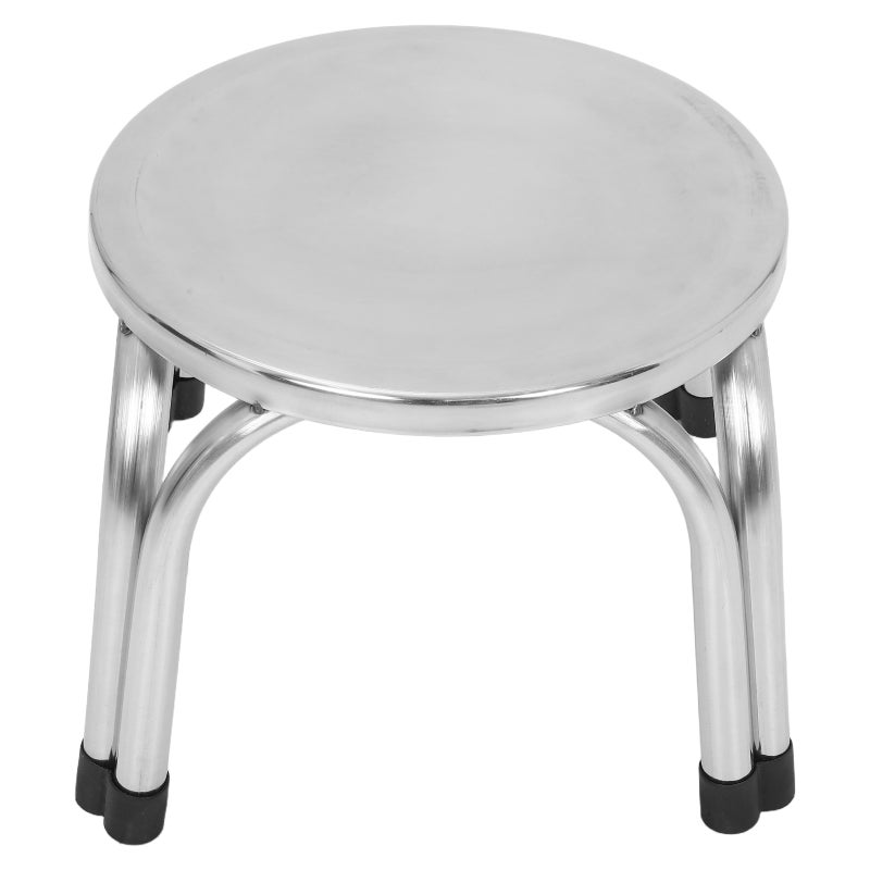 Stainless Steel Step Stool: Anti- Metal Stool For Kitchen And Bathroom - Compact Utility Footrest Modern For Outdoor Indoor Use - Image 1