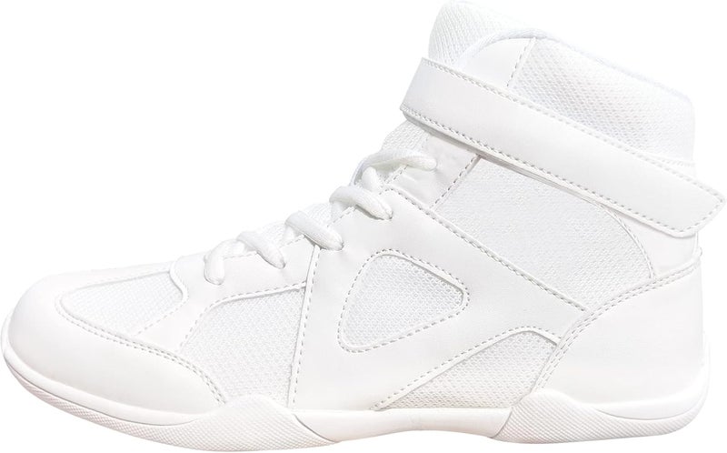 Danzcue Mid Top White Cheer Shoes - Image 1