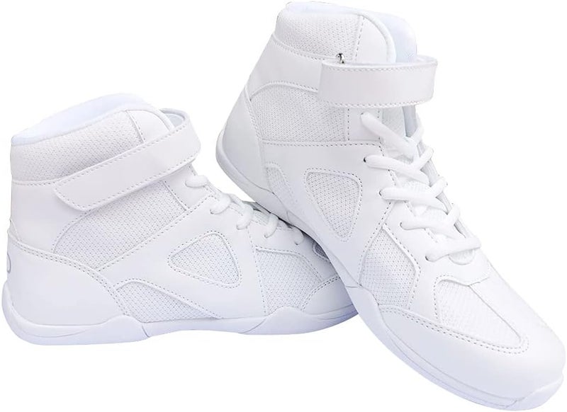 Danzcue Mid Top White Cheer Shoes - Image 4