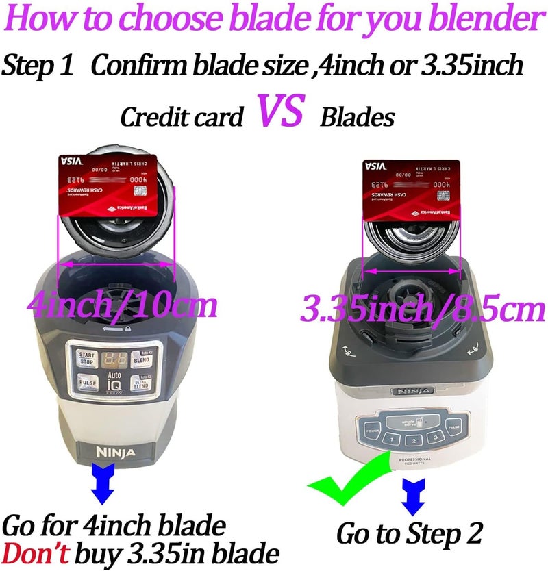 ABTER Replacement Parts for Nutri Ninja, 6Fin Blender Male Blade and cups Set for Blender BL660 BL770 BL780 BL740 etc. (5-pack) - Image 2