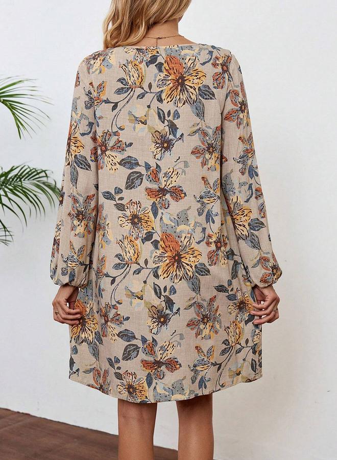 Take Two Women Floral Printed Long Sleeve Mini Dress - Image 2