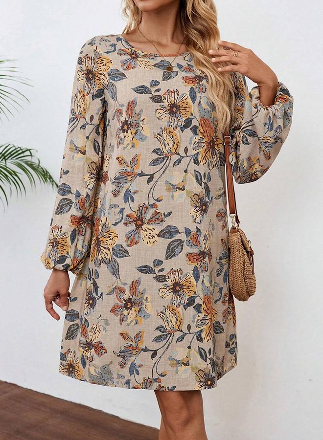 Take Two Women Floral Printed Long Sleeve Mini Dress - Image 3