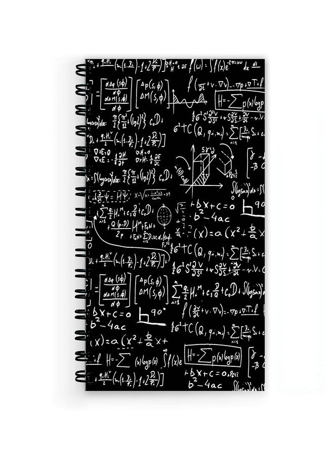 VPRINT QUALITY دفتر ملاحظات Vprint MATHEMATIC MATHS CALCULAS BLACK ذو غلاف حلزوني وأوراق فارغة غير مسطرة، مقاس A5 (6 × 9 بوصات) (MATHEMATIC MATHS CALCULAS BLACK) - Image 1