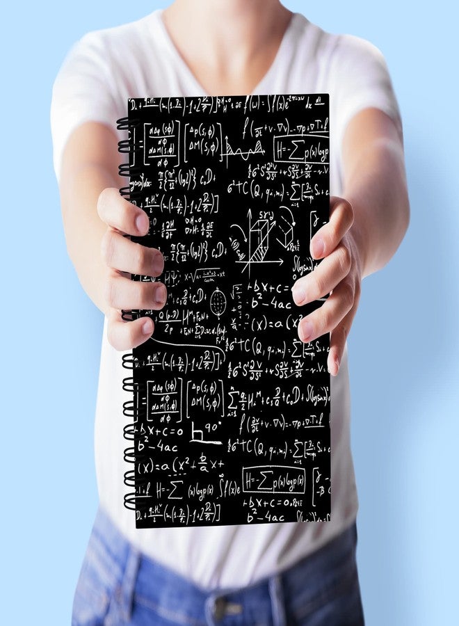 VPRINT QUALITY دفتر ملاحظات Vprint MATHEMATIC MATHS CALCULAS BLACK ذو غلاف حلزوني وأوراق فارغة غير مسطرة، مقاس A5 (6 × 9 بوصات) (MATHEMATIC MATHS CALCULAS BLACK) - Image 3