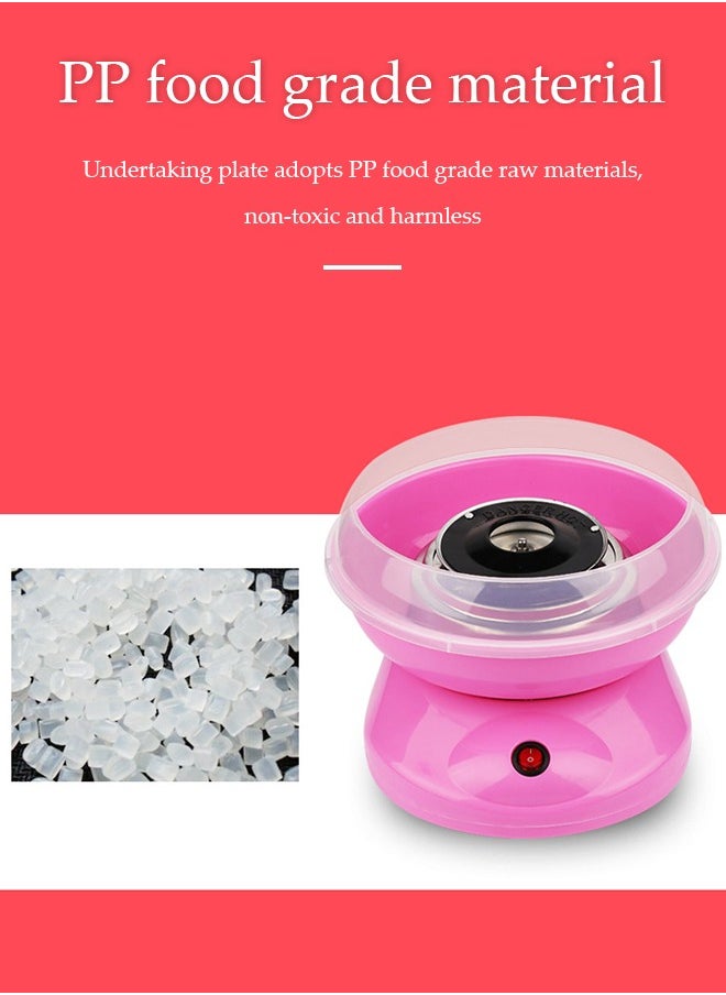 DUNISO Mini electric cotton candy machine, portable cotton candy DIY machine, household children's sugar machine, suitable for family party celebration, 26 * 26 * 13cm, pink  - Image 5