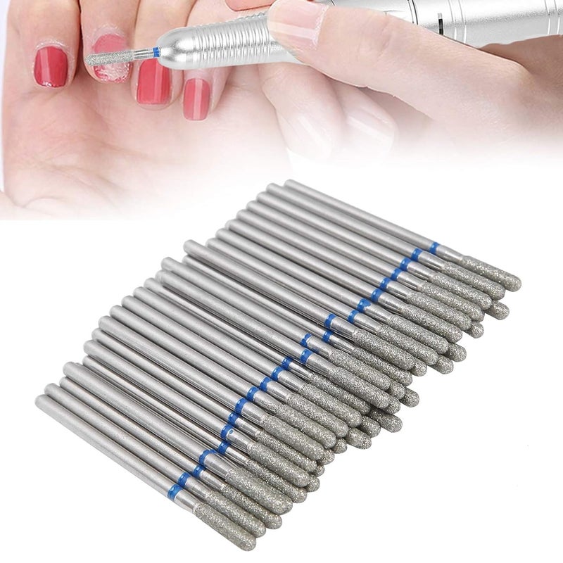 Nail Drill Bits, 50pcs Portable Nail Drill Bits Dead Skin Removal Nail Grinding Polishing Head Accessory M-41.25 Nail Files for Nail Cutter Cuticle Manicure
