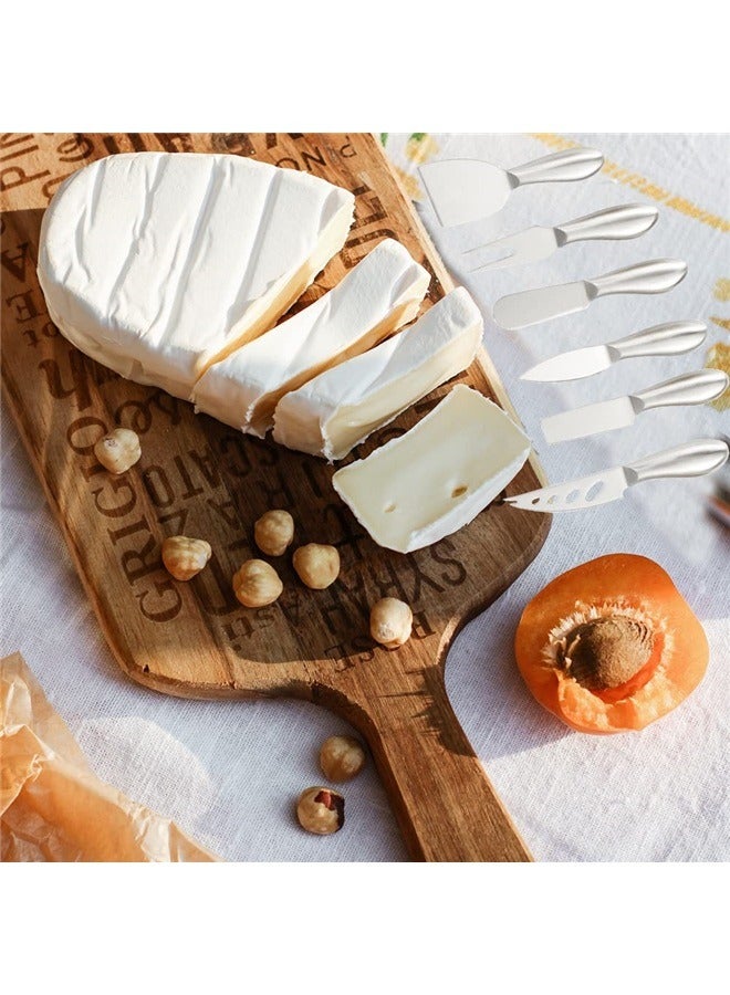 Premium 6-Piece Stainless Steel Cheese Knife Collection with Cheese Fork, Slicer and Cutters for Kitchen  - Image 5