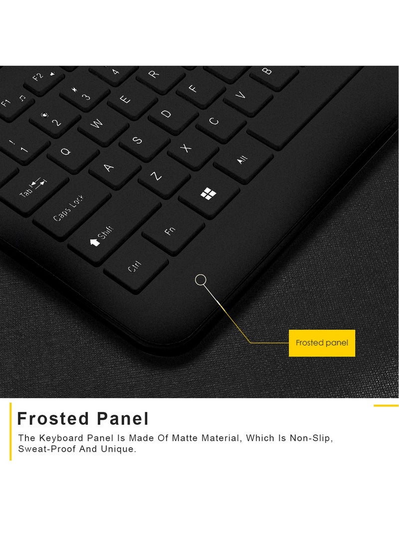 IFound 2.4G Wireless Keyboard and Mouse,USB Compact Full Size Keyboard Mouse Combo for Windows,Computer, Desktop,PC,Notebook Black Red  - Image 3