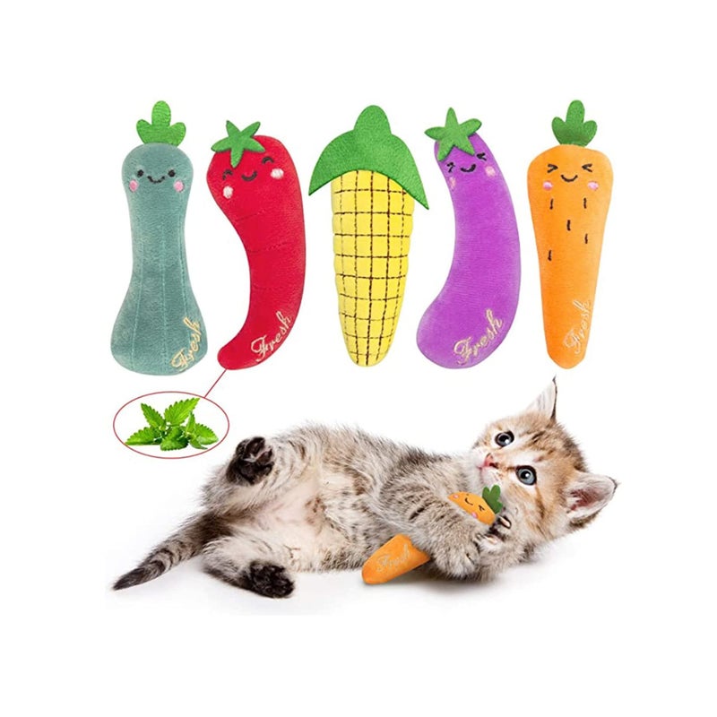 SOLARAE Cat Toys, Cat Chew Catnip Interactive Toy for Cat Lover Indoor Gift Cat Kitty Bite Toys Supplies Plush Gifts Fun Playing Toy - Image 1
