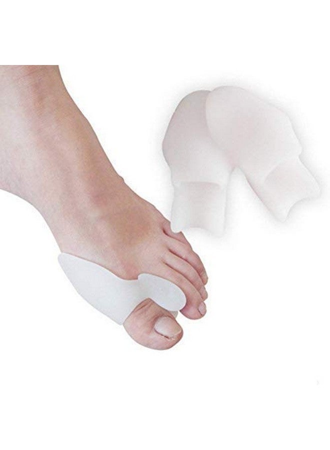 NEXT ANGLE STOREMART Small Soft Silica Gel White Foot Protector 2 Pieces Toe Separator (White) - Image 2