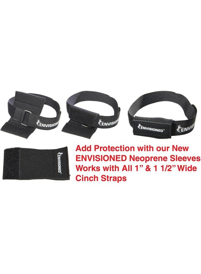 ENVISIONED Premium Cinch Straps with Stainless Steel Metal Buckle, Reusable Durable Hook and Loop, Multipurpose Securing Straps - 8 Pack + 2 Bonus Original Cinch Straps - 1" x 30" (2.5cm x 75cm) - Image 4