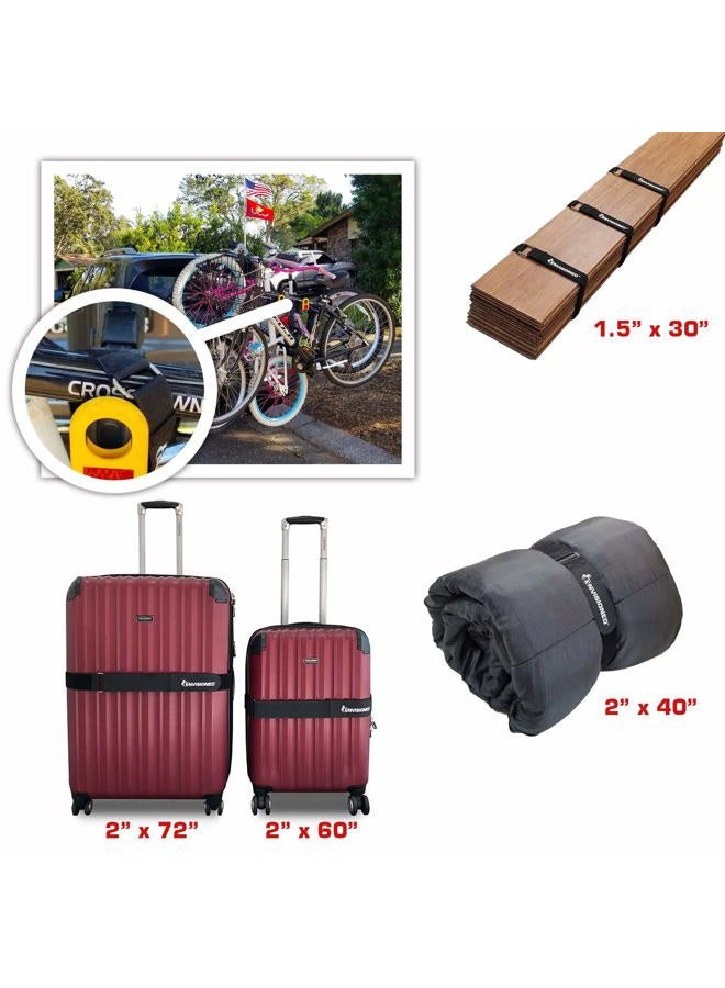 ENVISIONED Premium Cinch Straps with Stainless Steel Metal Buckle, Reusable Durable Hook and Loop, Multipurpose Securing Straps - 8 Pack + 2 Bonus Original Cinch Straps - 1" x 30" (2.5cm x 75cm) - Image 5