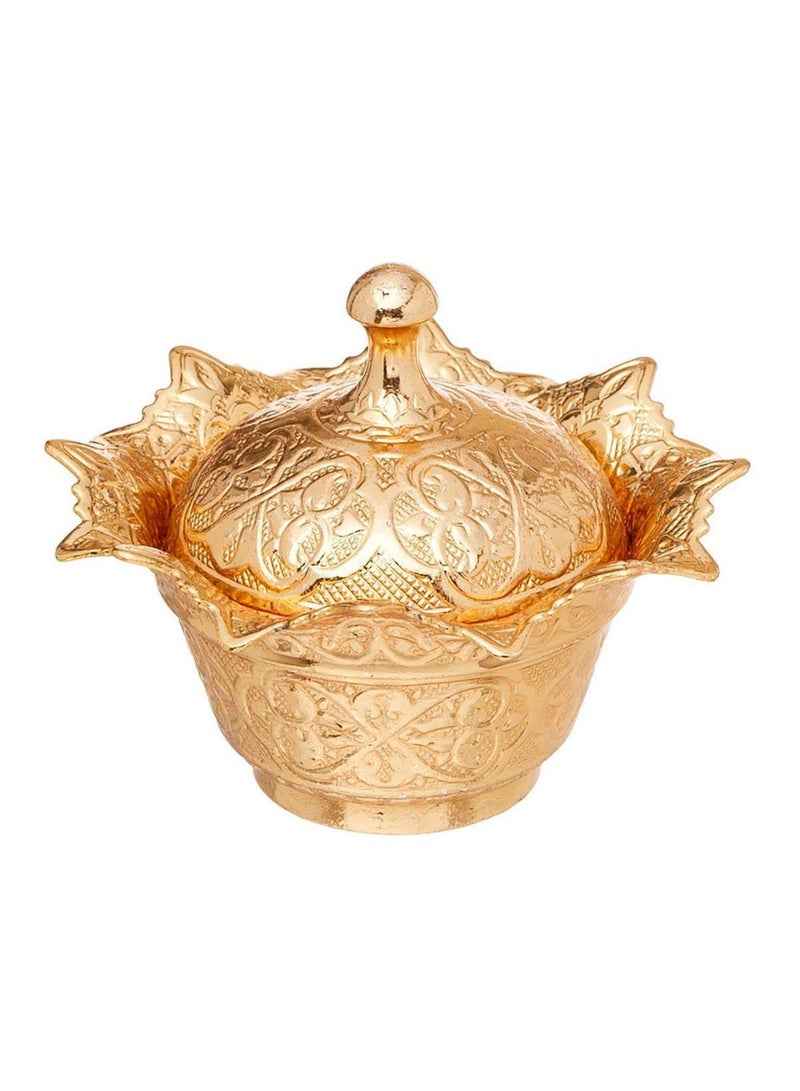 Chic Ottoman-Style Copper Sugar Pot with Lid – Magical Gold Color, Stylish Design, Made in Turkey  - Image 1