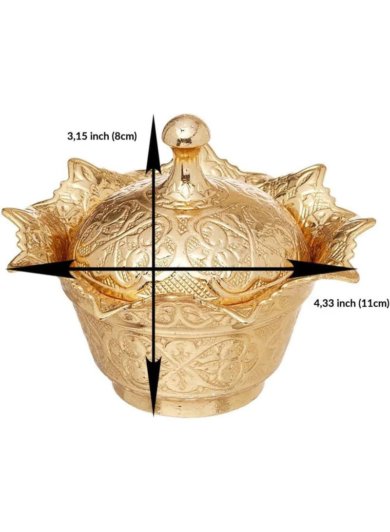 Chic Ottoman-Style Copper Sugar Pot with Lid – Magical Gold Color, Stylish Design, Made in Turkey  - Image 3