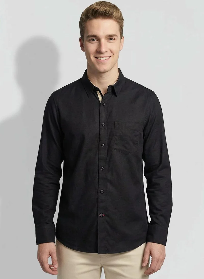 Being Human Black Regular Fit Men's Shirts