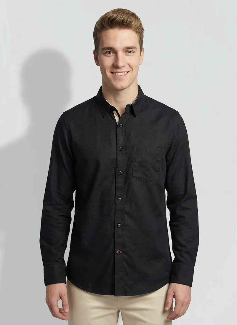 Being Human Black Regular Fit Men's Shirts