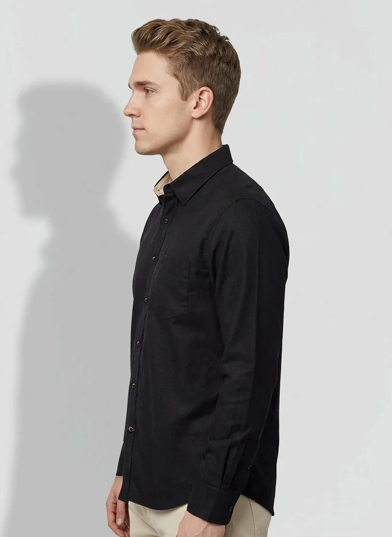 بيينغ هيومان Black Regular Fit Men's Shirts