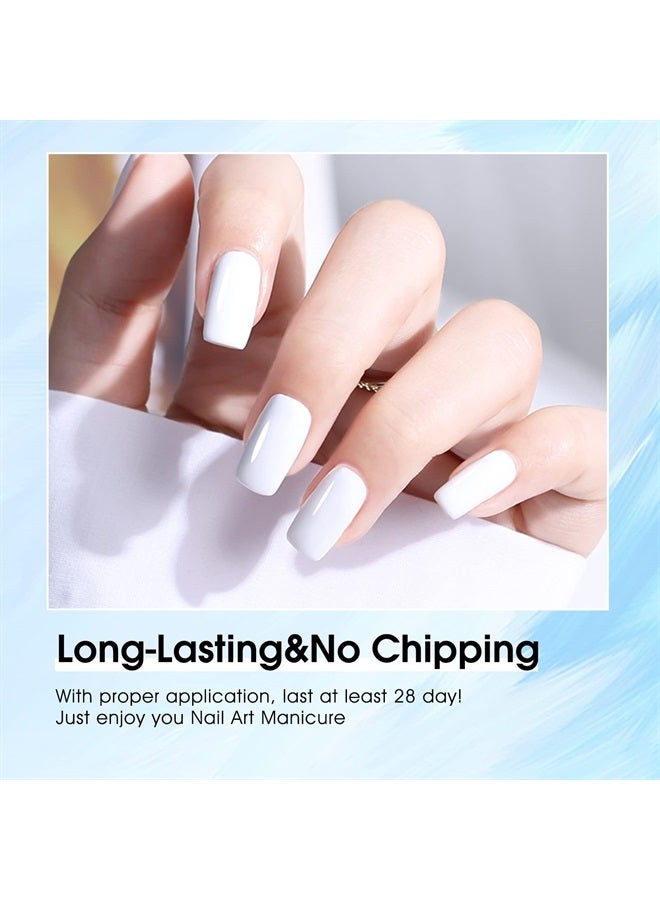 V VENALISA VENALISA Gel Nail Polish, 12ml Pure White Color Soak Off UV LED Nail Gel Polish Nail Art Starter Manicure Salon DIY at Home, 0.43 OZ - Image 2